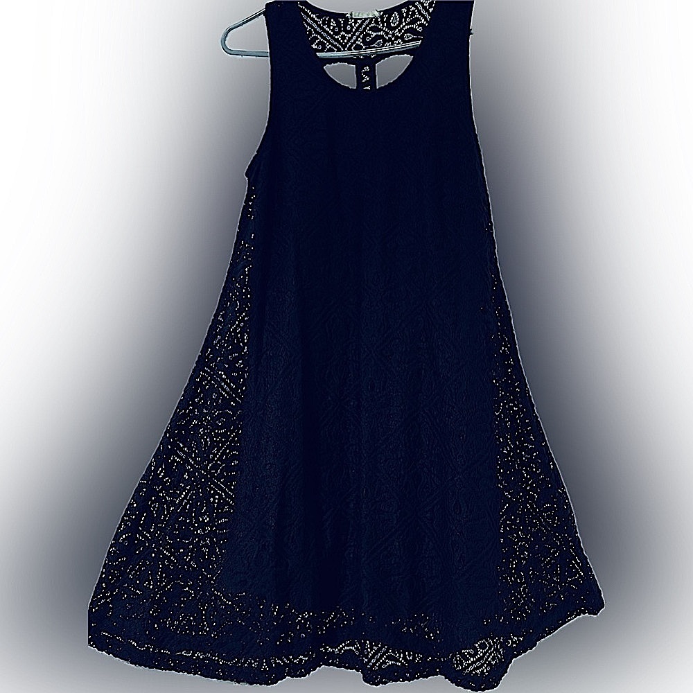 Altar’s State Fit &Flare Lace overlay dress Sz S